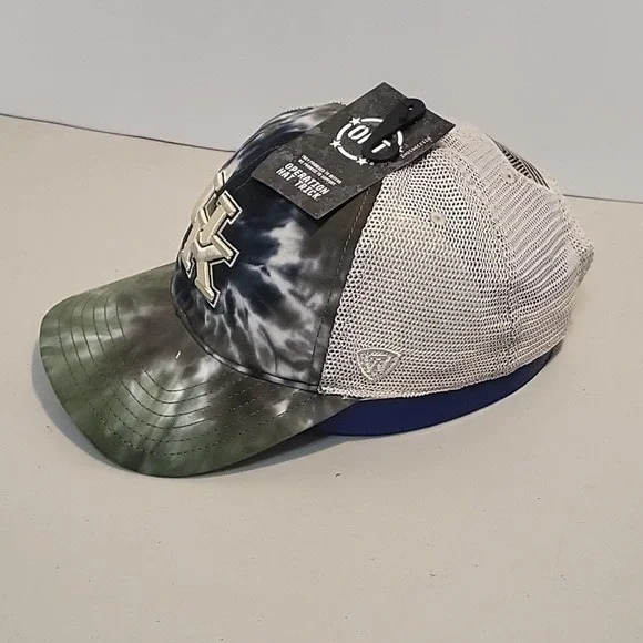 Kentucky Wildcats UK TOW Operation Hat Trick Snapback Mesh Hat Beige Tye-Dye - Picture 3 of 4